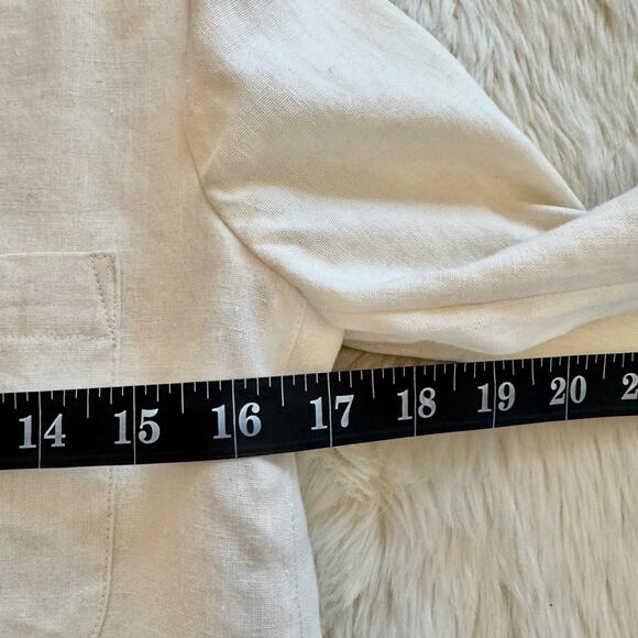 Vince Three Button Down Linen Silk Blend Single Breasted Blazer 4 NWT - Picture 10 of 12